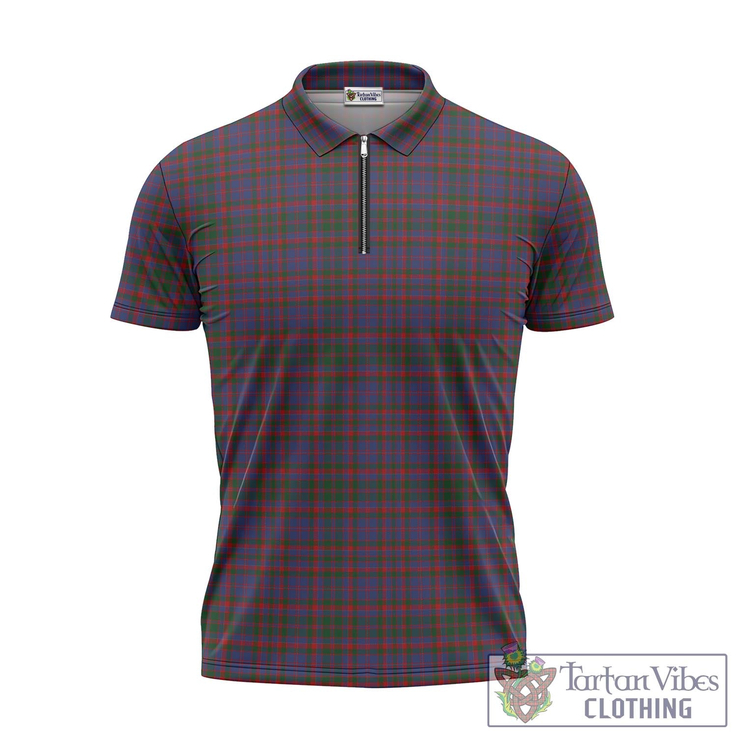 Tartan Vibes Clothing Cumming Tartan Zipper Polo Shirt