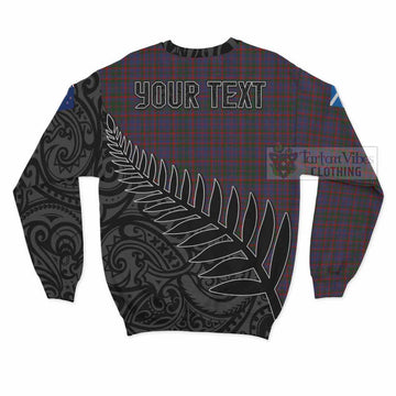 Cumming Crest Tartan Sweatshirt with New Zealand Silver Fern Half Style