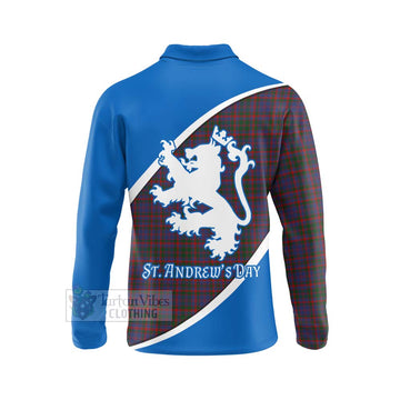 Cumming Family Crest Tartan Long Sleeve Polo Shirt Celebrate Saint Andrew's Day in Style