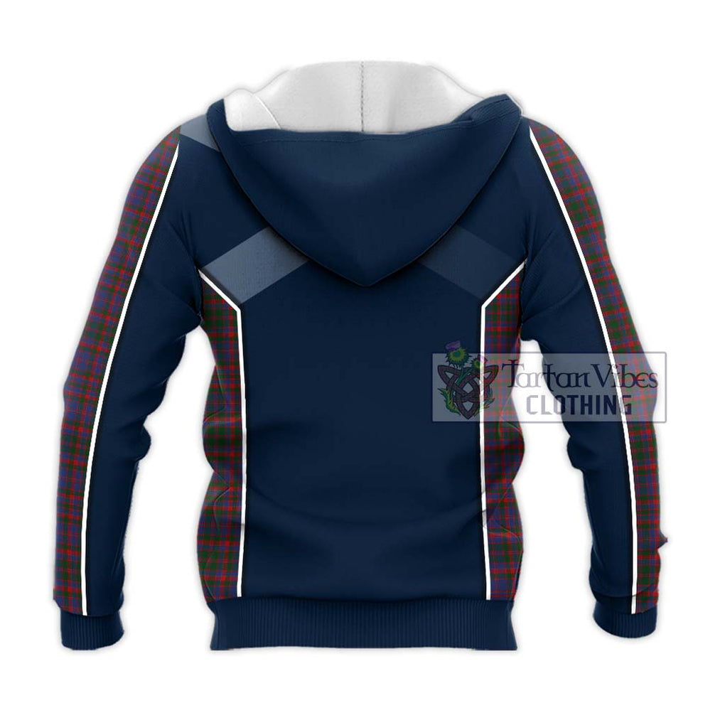 Cumming Tartan Knitted Hoodie with Family Crest and Lion Rampant Vibes Sport Style - Tartan Vibes Clothing