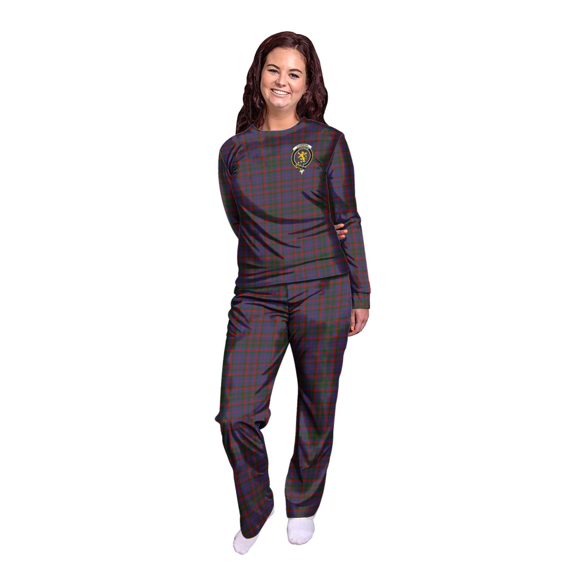 Cumming Tartan Pajamas Family Set with Family Crest - Tartan Vibes Clothing