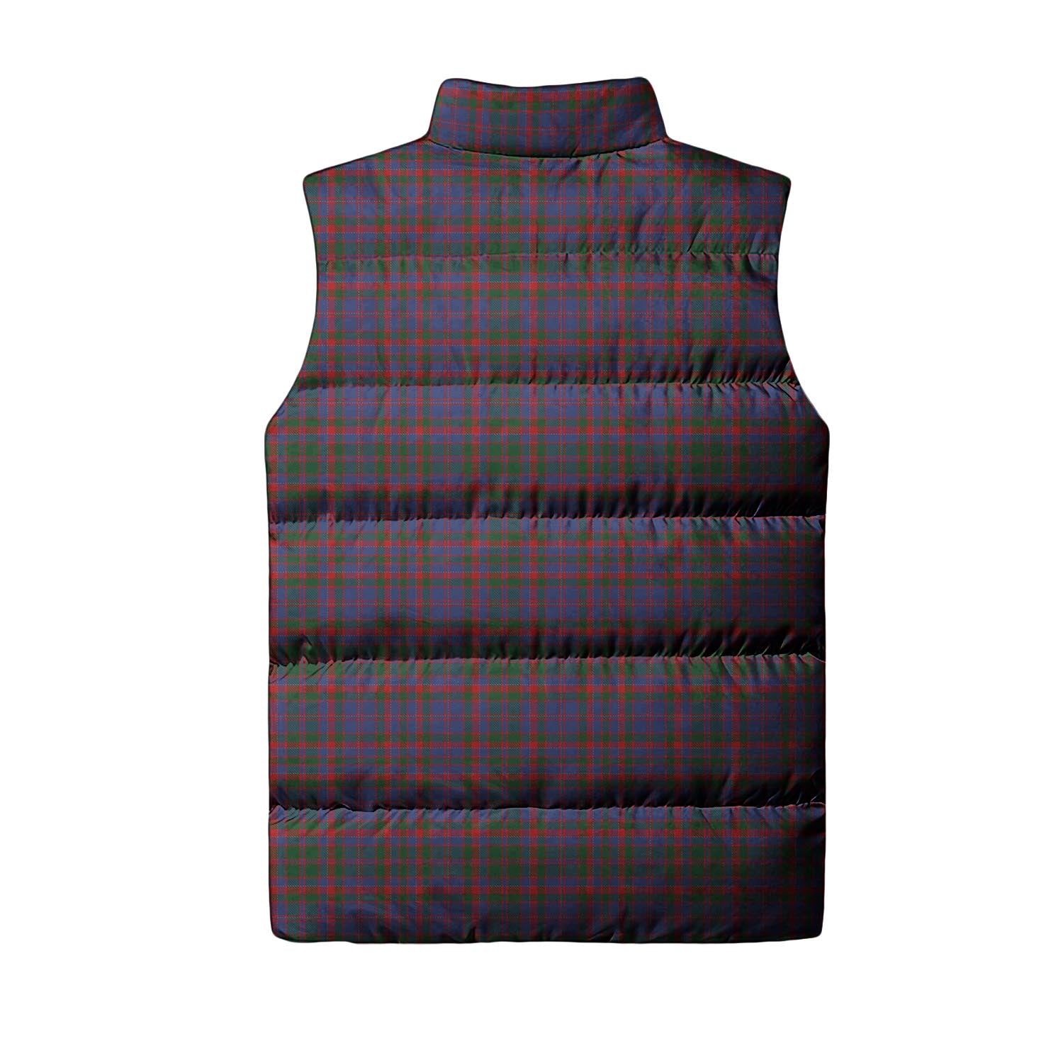 Cumming Tartan Sleeveless Puffer Jacket with Family Crest - Tartanvibesclothing