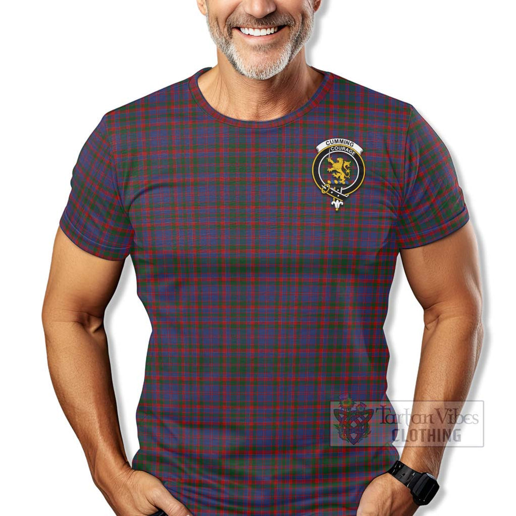 Tartan Vibes Clothing Cumming Tartan T-Shirt with Family Crest Celtic Skull Style