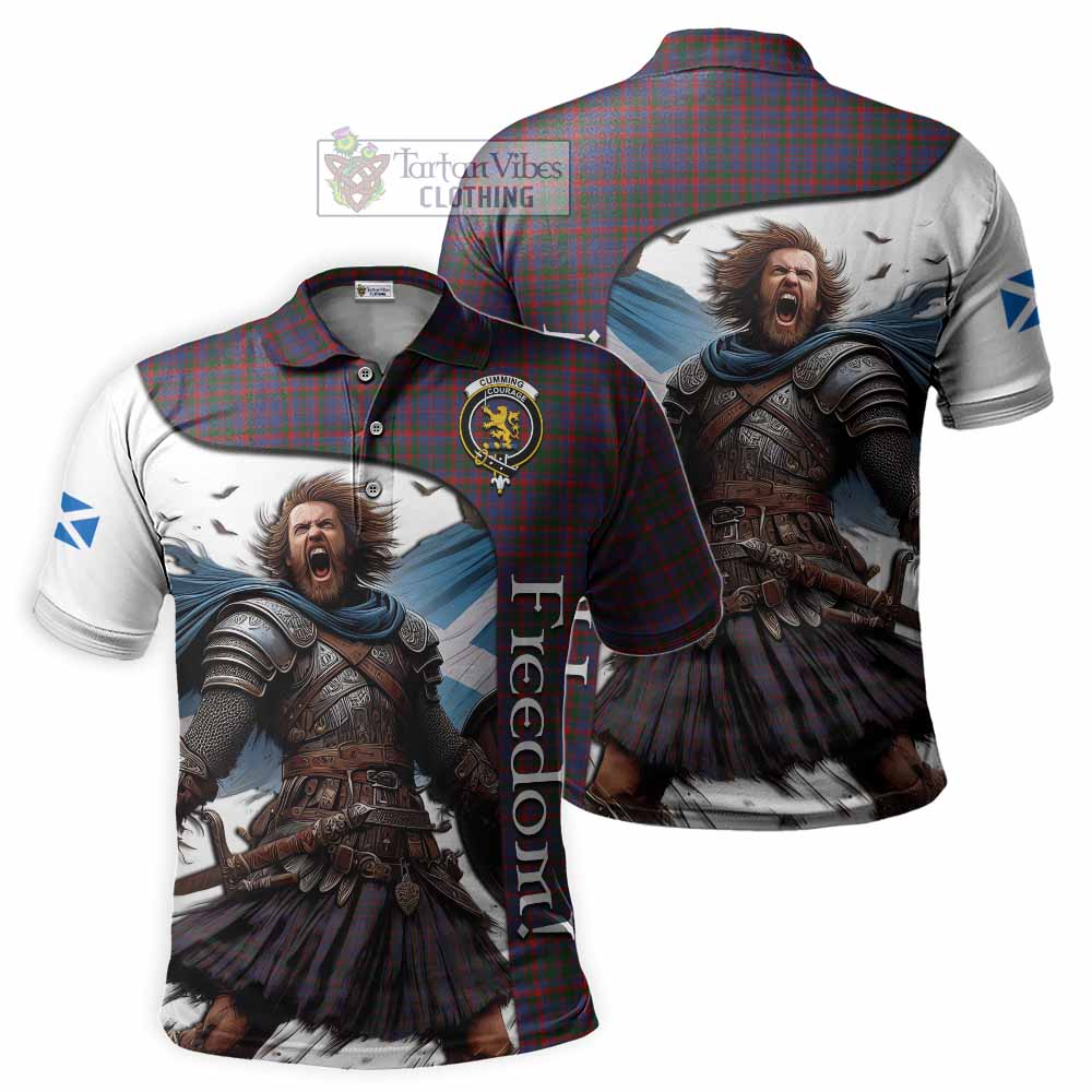 Tartan Vibes Clothing Cumming Crest Tartan Polo Shirt Inspired by the Freedom of Scottish Warrior