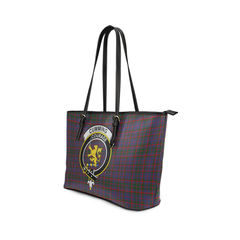 cumming-tartan-leather-tote-bag-with-family-crest