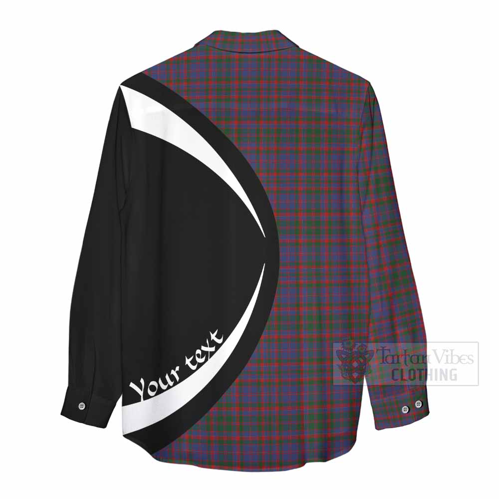 Tartan Vibes Clothing Cumming Tartan Women's Casual Shirt with Family Crest Circle Style