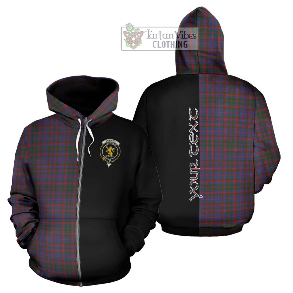 Cumming Tartan Hoodie with Family Crest and Half Of Me Style - Tartanvibesclothing Shop