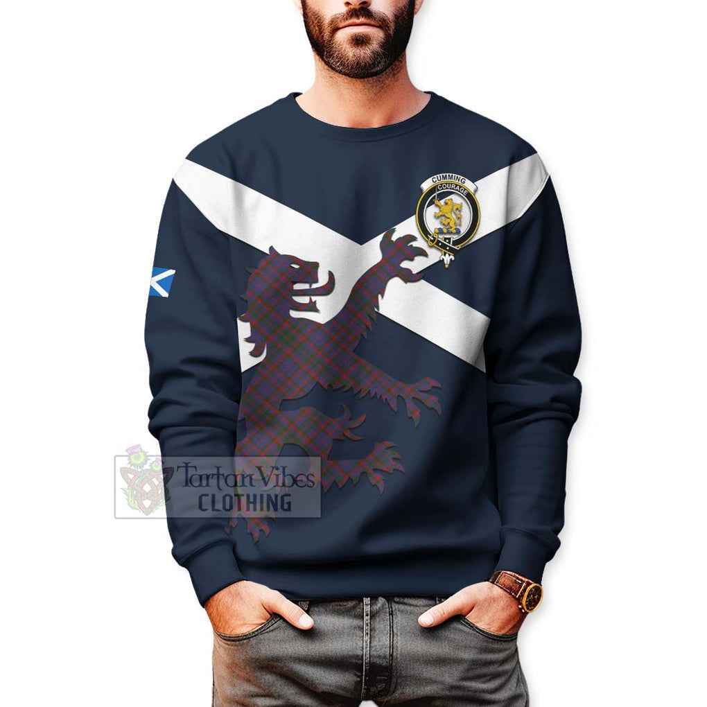 Tartan Vibes Clothing Cumming Tartan Lion Rampant Sweatshirt – Proudly Display Your Heritage with Alba Gu Brath and Clan Name