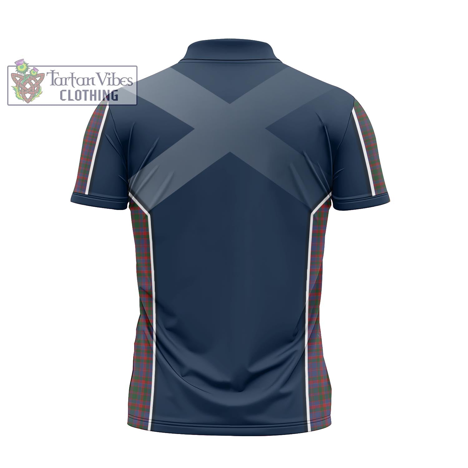 Tartan Vibes Clothing Cumming Tartan Zipper Polo Shirt with Family Crest and Lion Rampant Vibes Sport Style