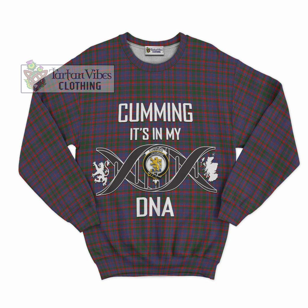 Cumming Tartan Sweatshirt with Family Crest DNA In Me Style - Tartanvibesclothing Shop