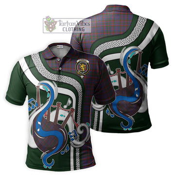 Cumming Tartan Polo Shirt with Epic Bagpipe Style