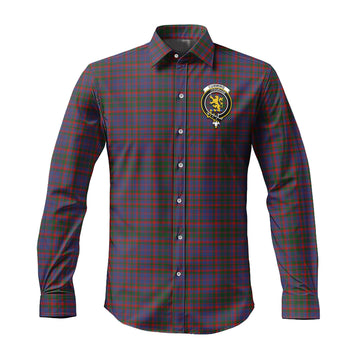 Cumming Tartan Long Sleeve Button Up Shirt with Family Crest