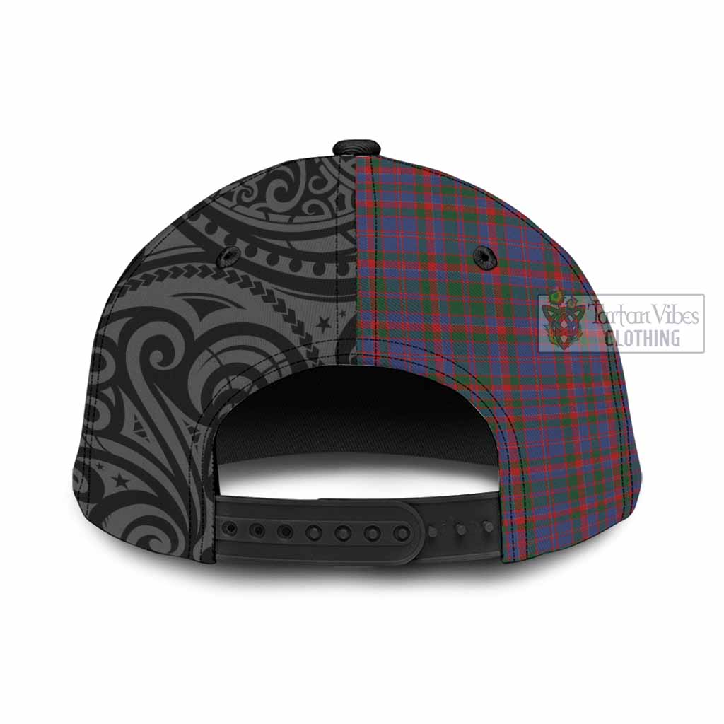 Tartan Vibes Clothing Cumming Tartan Classic Cap with New Zealand Silver Fern Half Style