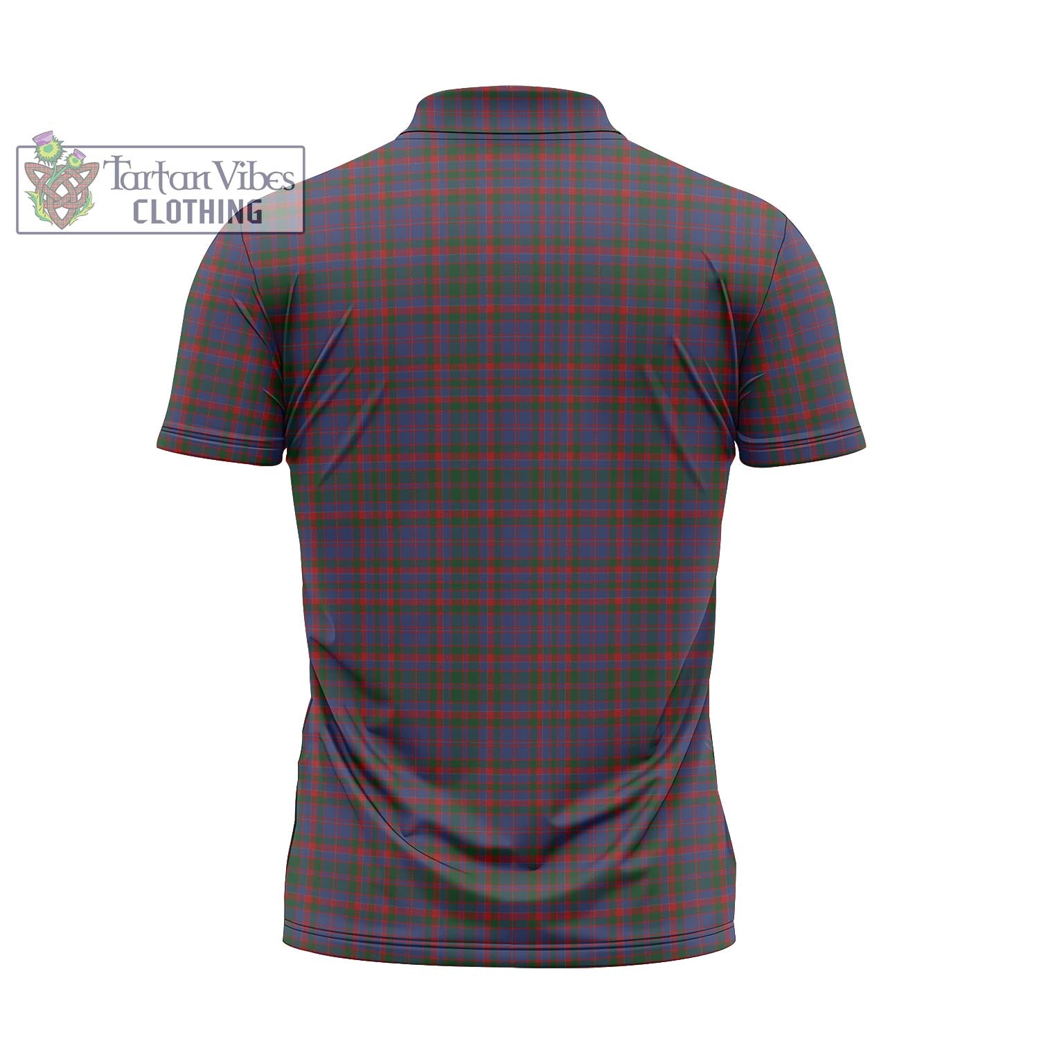 Tartan Vibes Clothing Cumming Tartan Zipper Polo Shirt with Family Crest