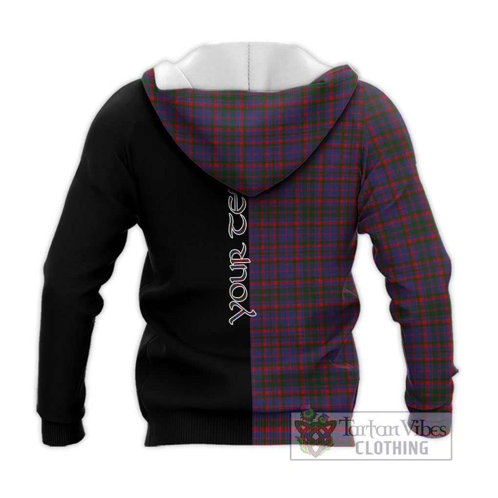 Cumming Tartan Knitted Hoodie with Family Crest and Half Of Me Style - Tartanvibesclothing Shop