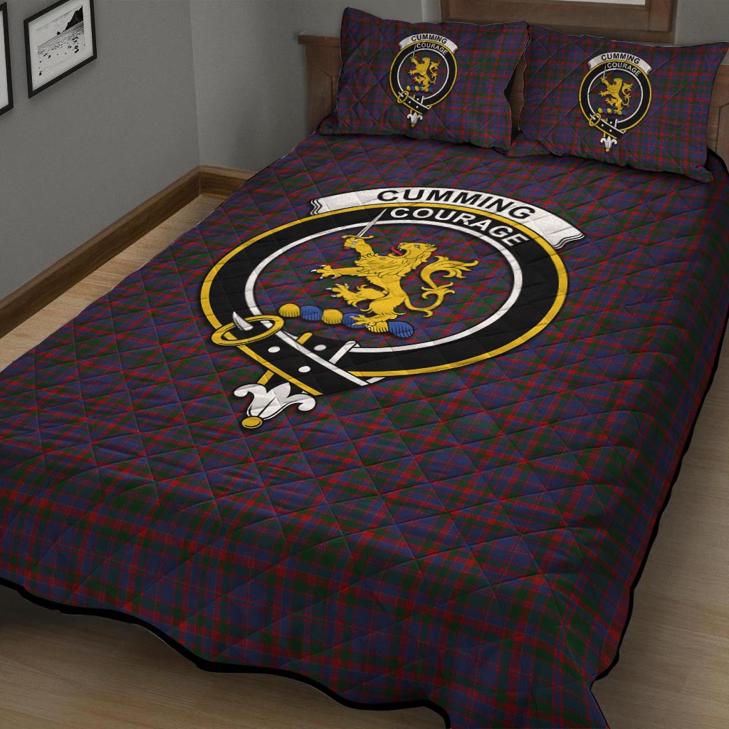 Cumming Tartan Quilt Bed Set with Family Crest - Tartan Vibes Clothing