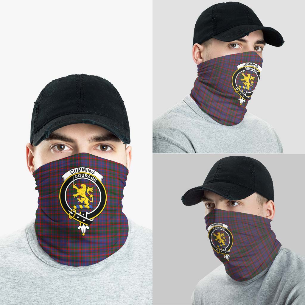 Cumming Tartan Neck Gaiters, Tartan Bandanas, Tartan Head Band with Family Crest