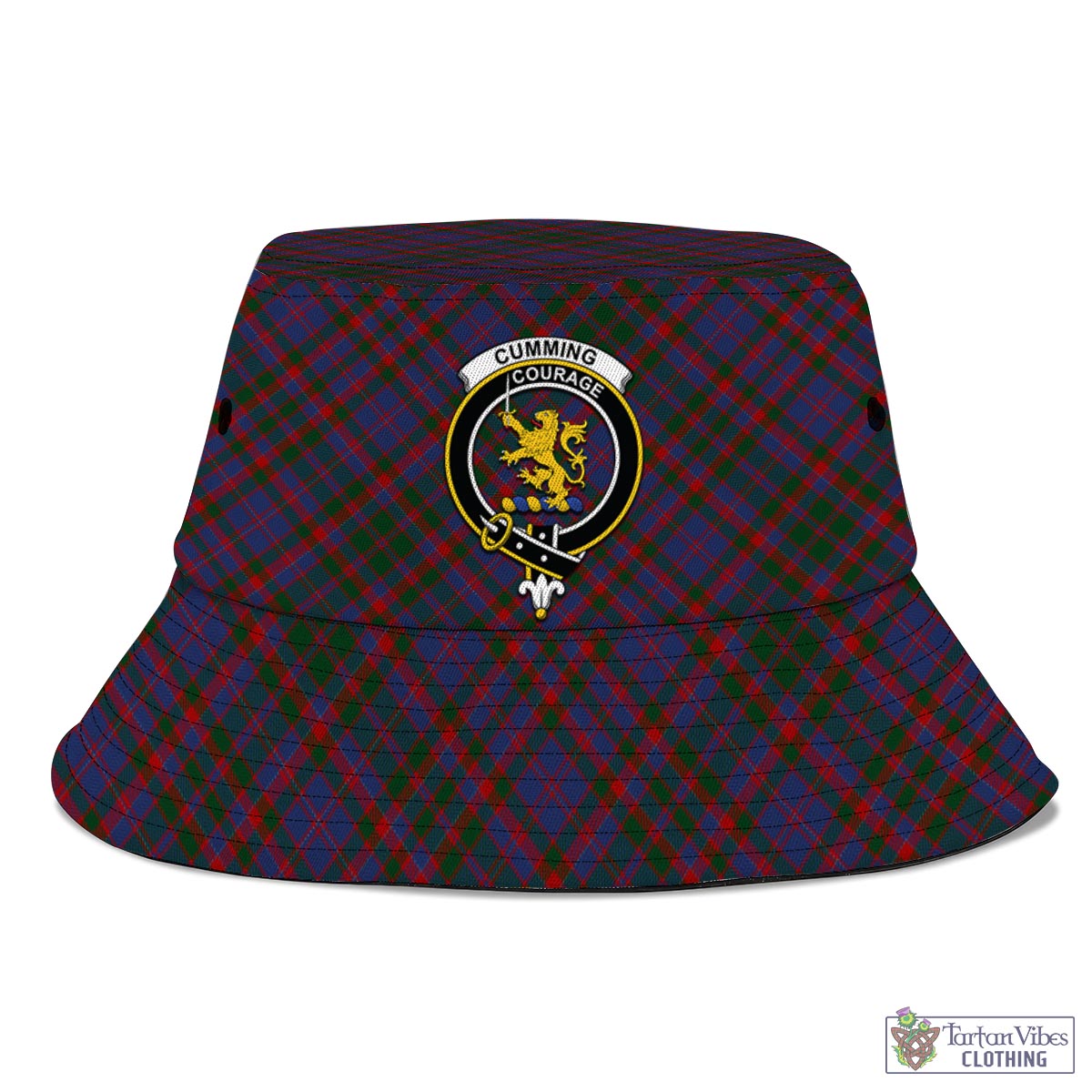 Tartan Vibes Clothing Cumming Tartan Bucket Hat with Family Crest