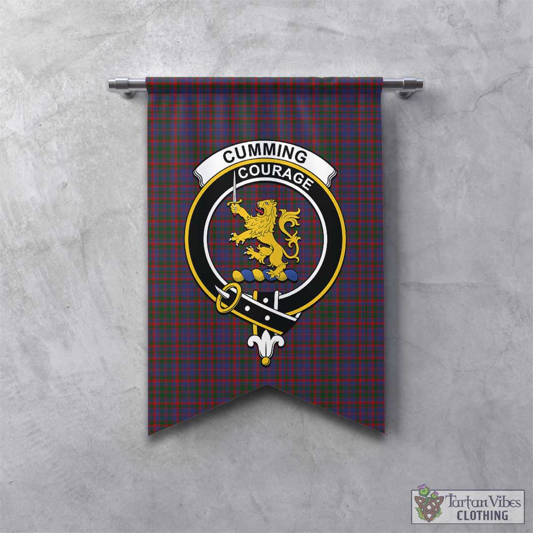 Tartan Vibes Clothing Cumming Tartan Gonfalon, Tartan Banner with Family Crest