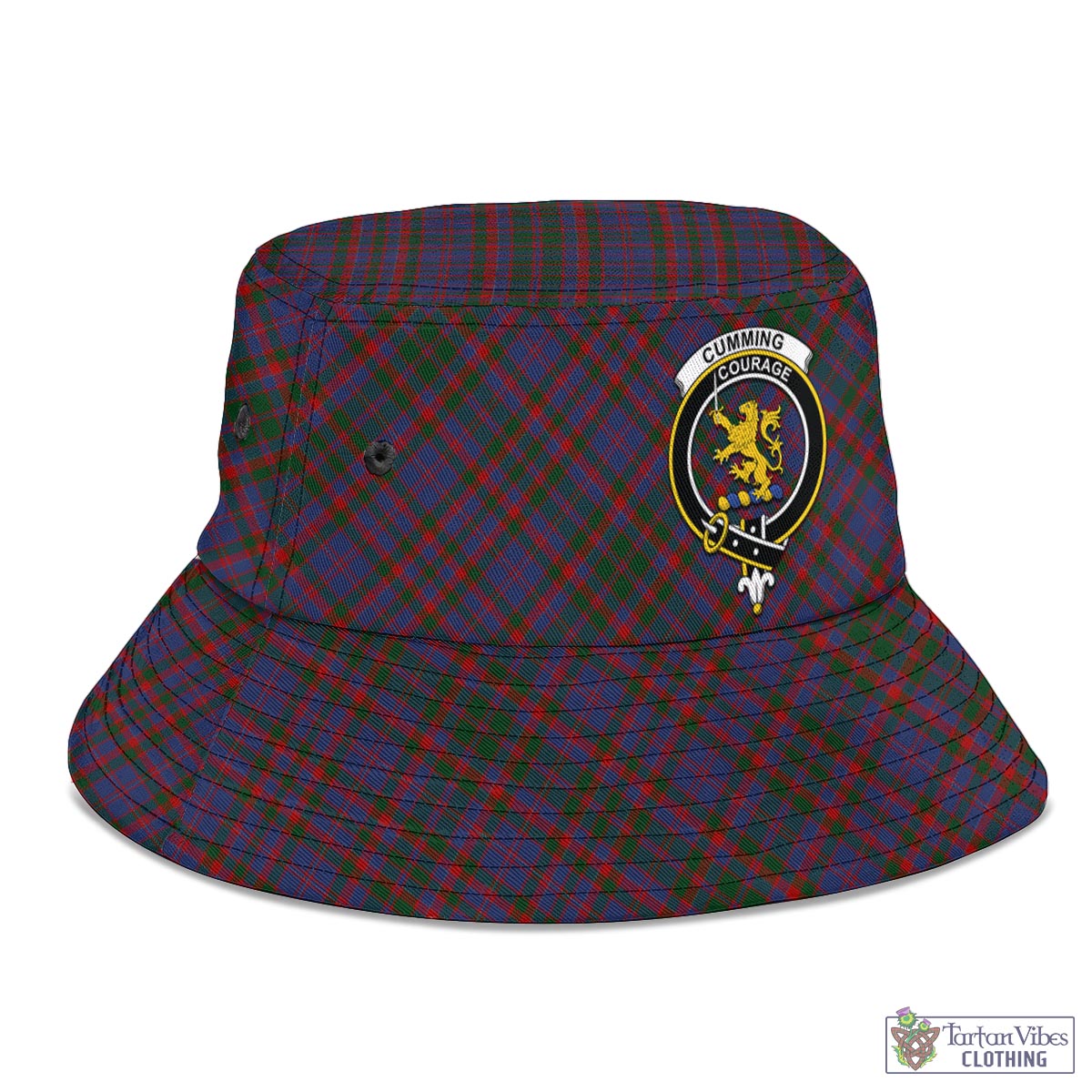 Tartan Vibes Clothing Cumming Tartan Bucket Hat with Family Crest