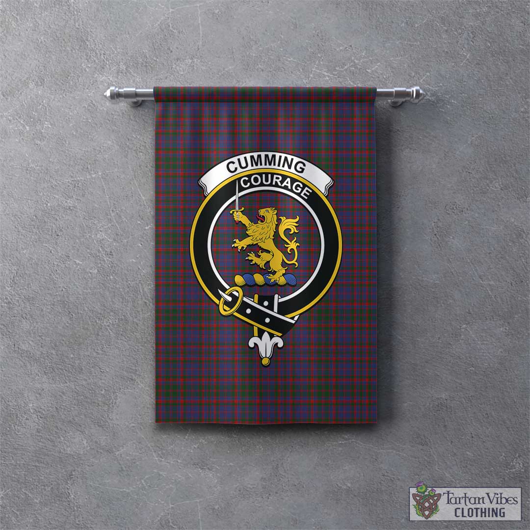 Tartan Vibes Clothing Cumming Tartan Gonfalon, Tartan Banner with Family Crest