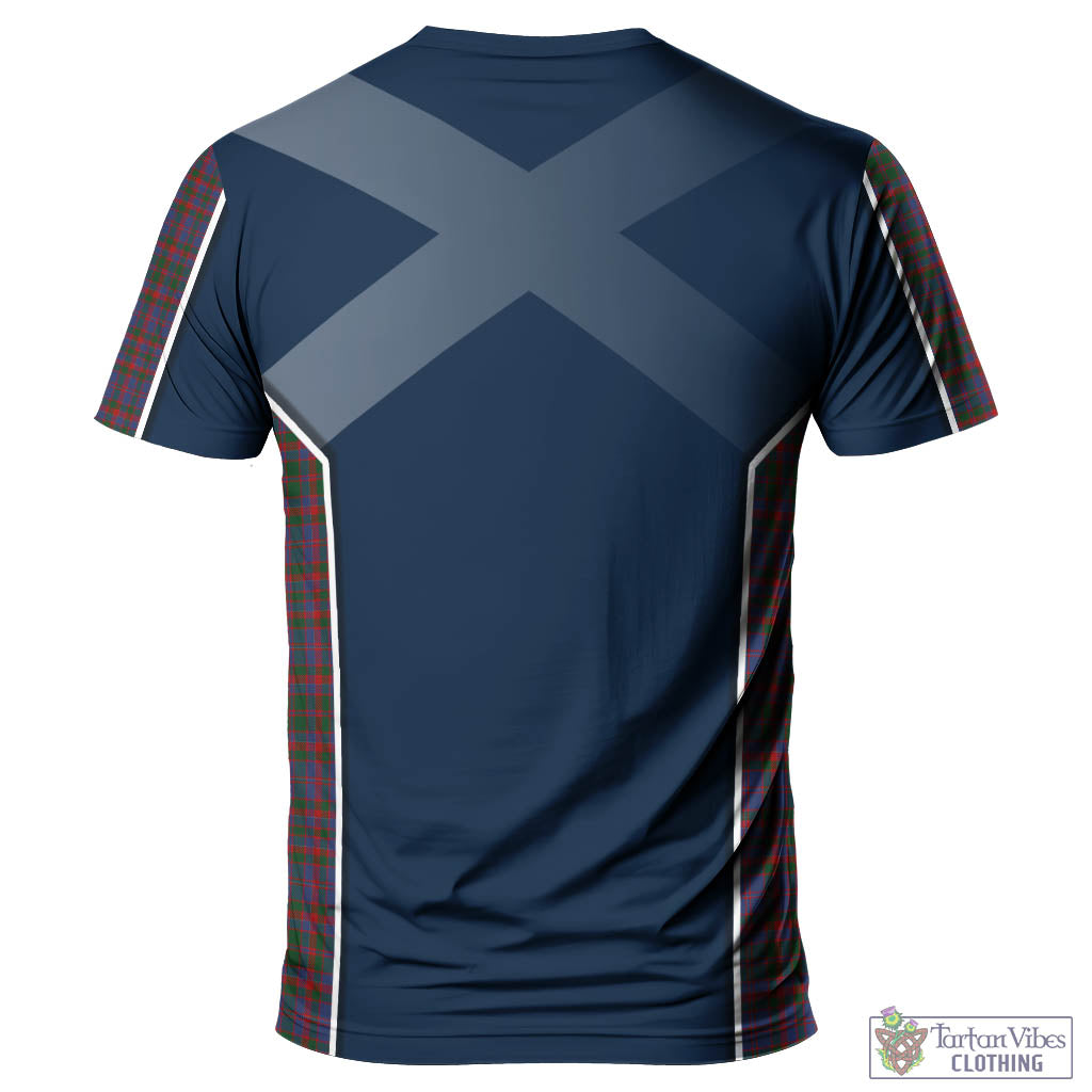 Tartan Vibes Clothing Cumming Tartan T-Shirt with Family Crest and Scottish Thistle Vibes Sport Style