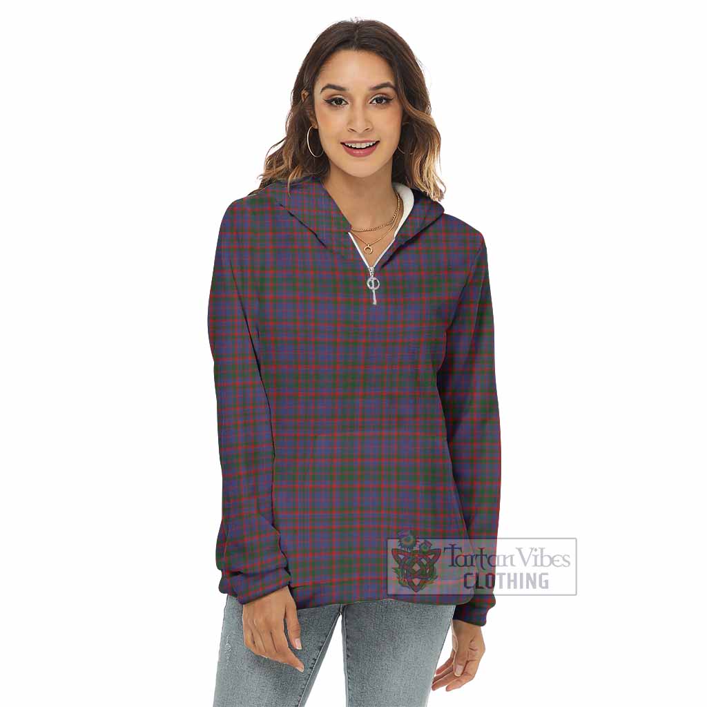Cumming Tartan Women's Borg Fleece Hoodie with Half Zip - Tartan Vibes Clothing