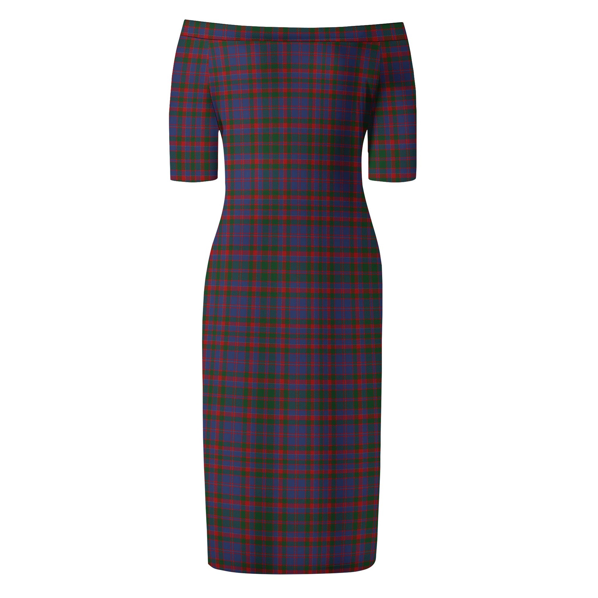 Cumming Tartan Off Shoulder Lady Dress - Tartanvibesclothing