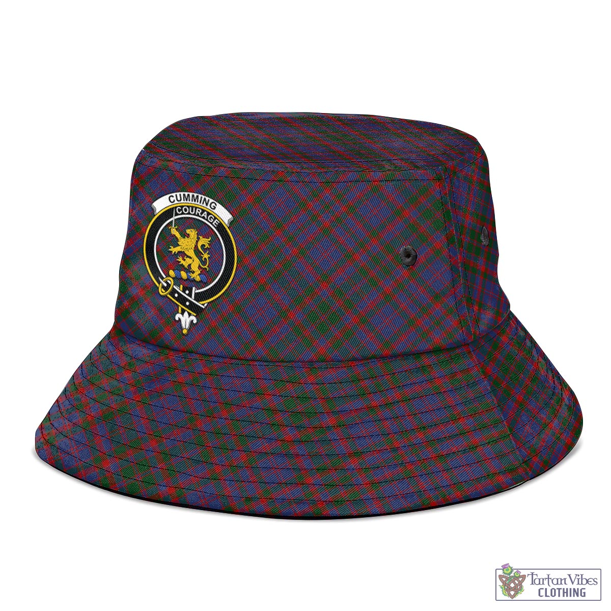 Tartan Vibes Clothing Cumming Tartan Bucket Hat with Family Crest