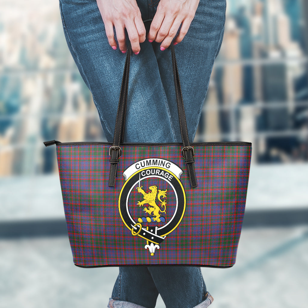 cumming-tartan-leather-tote-bag-with-family-crest