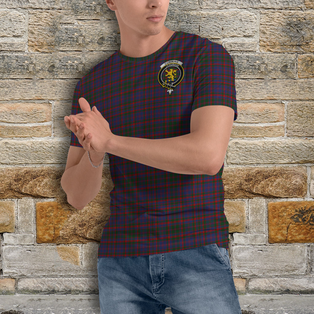 Cumming Tartan T-Shirt with Family Crest - Tartan Vibes Clothing