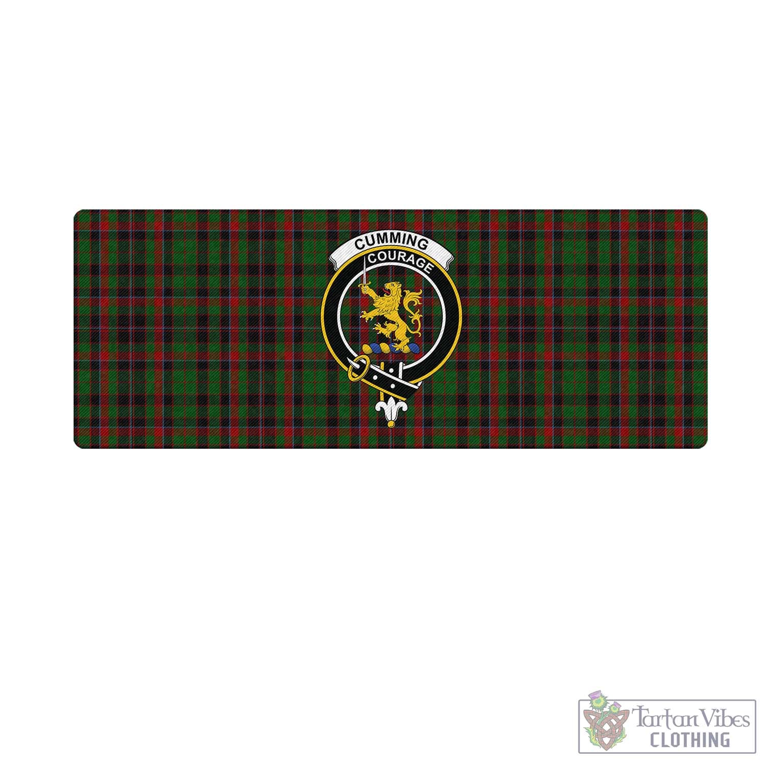 Tartan Vibes Clothing Cumming Hunting Tartan Mouse Pad with Family Crest