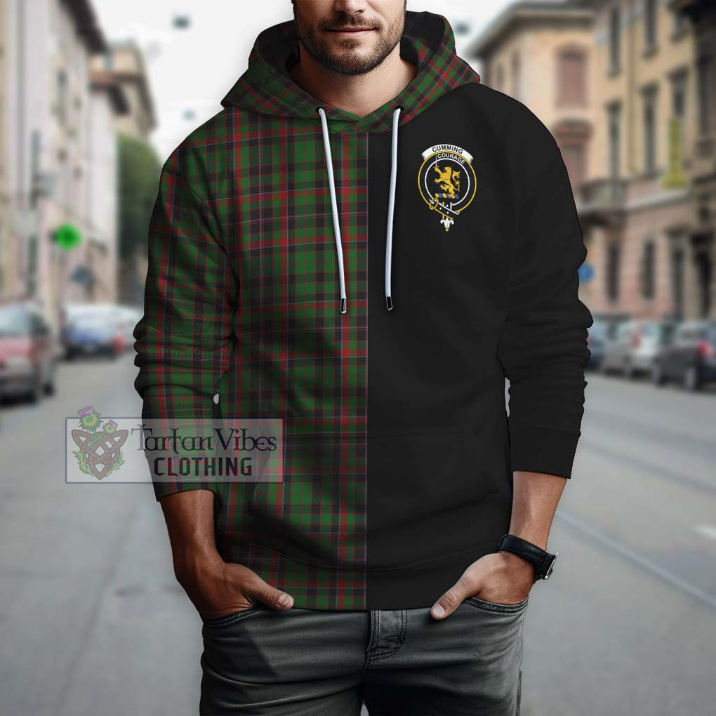 Cumming Hunting Tartan Hoodie with Family Crest and Half Of Me Style Zip Hoodie - Tartanvibesclothing Shop