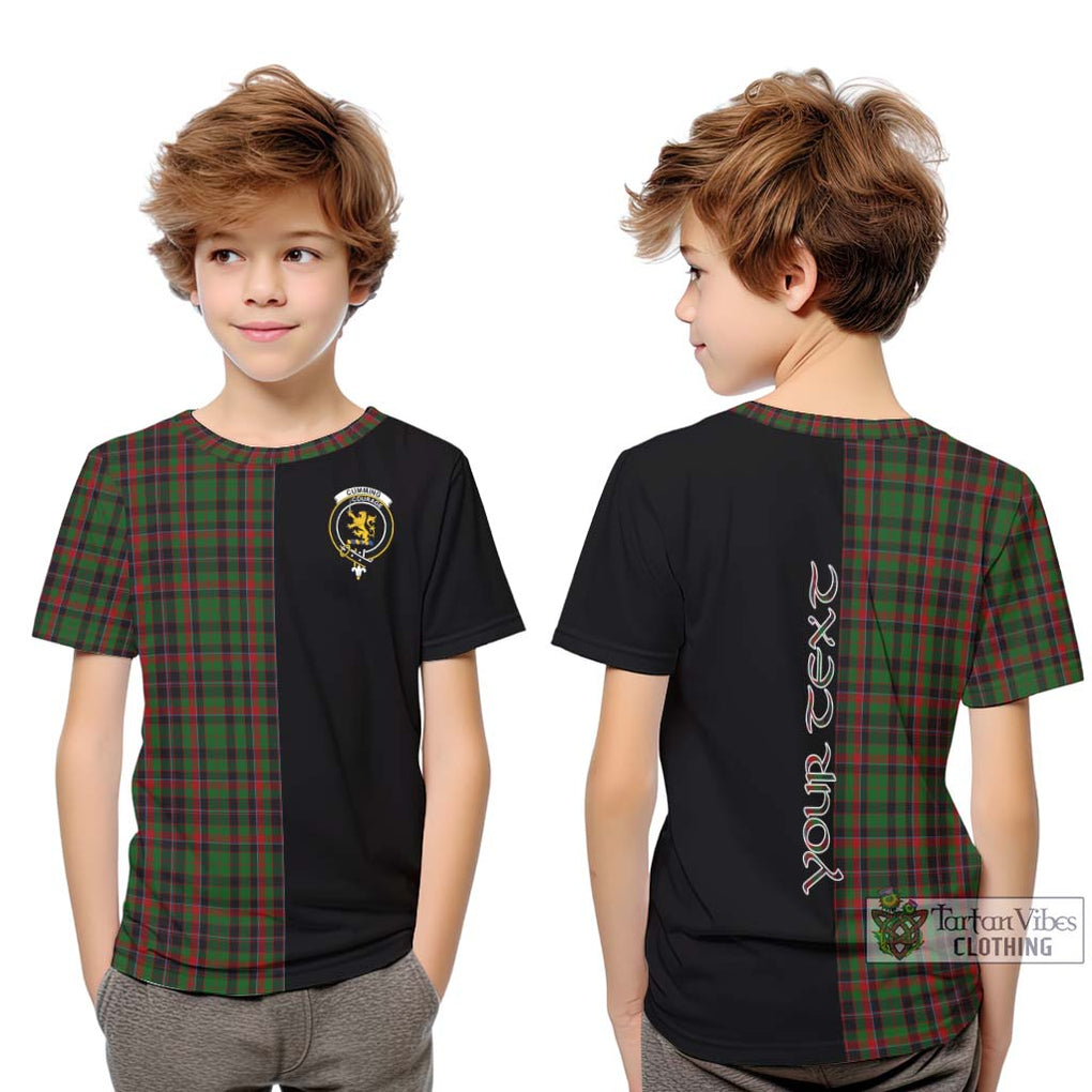 Cumming Hunting Tartan Kid T-Shirt with Family Crest and Half Of Me Style Youth XL Size14 - Tartanvibesclothing Shop