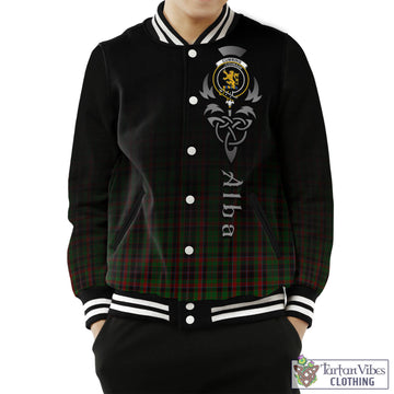 Cumming Hunting Tartan Baseball Jacket Featuring Alba Gu Brath Family Crest Celtic Inspired