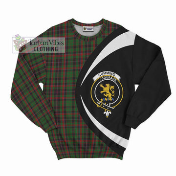 Cumming Hunting Tartan Sweatshirt with Family Crest Circle Style