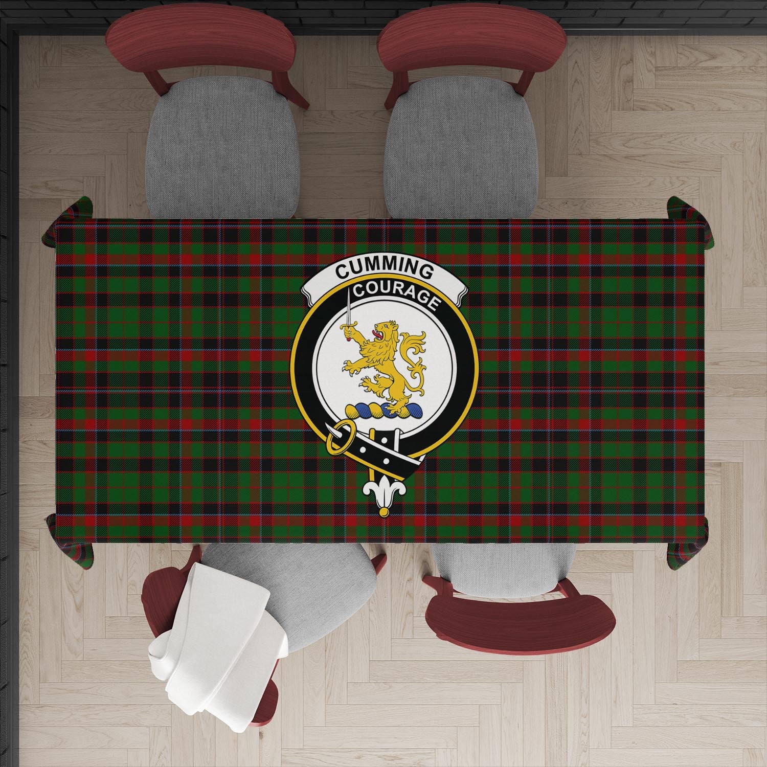 cumming-hunting-tatan-tablecloth-with-family-crest