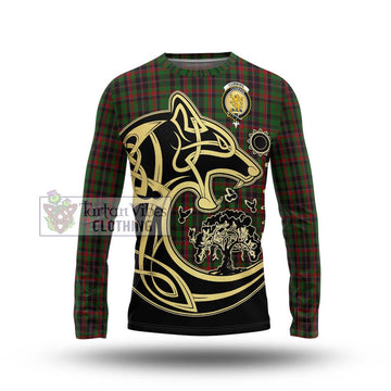 Cumming Hunting Tartan Long Sleeve T-Shirt with Family Crest Celtic Wolf Style