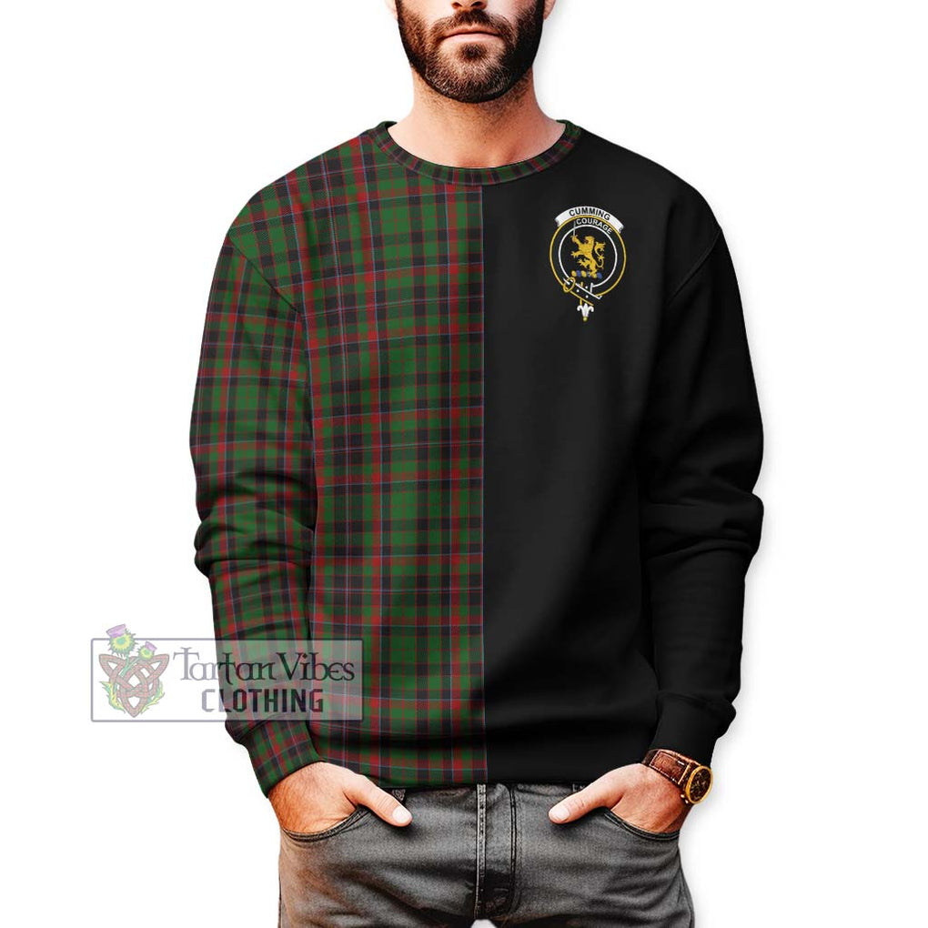 Cumming Hunting Tartan Sweatshirt with Family Crest and Half Of Me Style Unisex - Tartanvibesclothing Shop