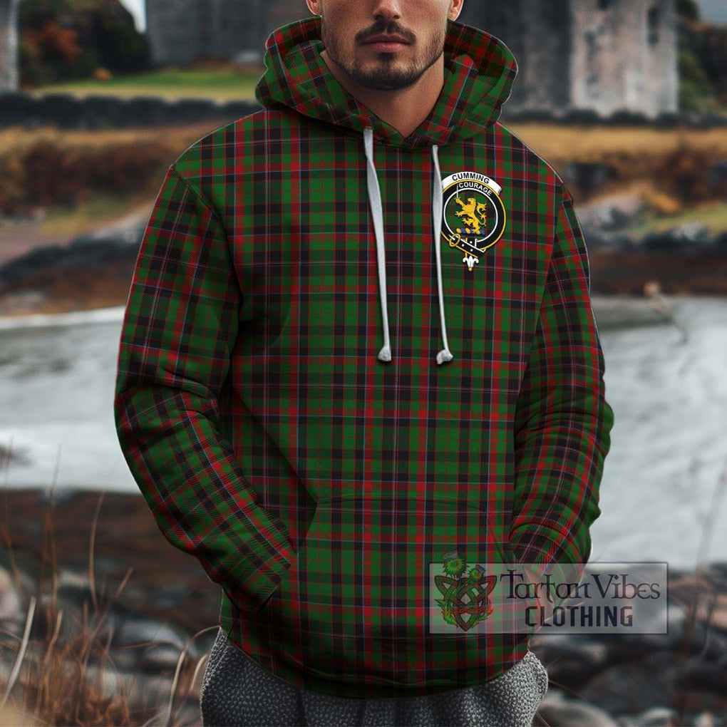 Cumming Hunting Tartan Cotton Hoodie with Family Crest Pullover Hoodie XS - Tartan Vibes Clothing