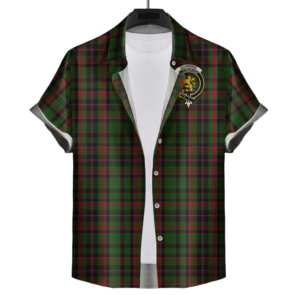 cumming-hunting-tartan-short-sleeve-button-down-shirt-with-family-crest