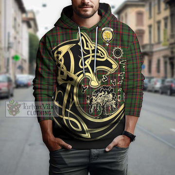 Cumming Hunting Tartan Hoodie with Family Crest Celtic Wolf Style