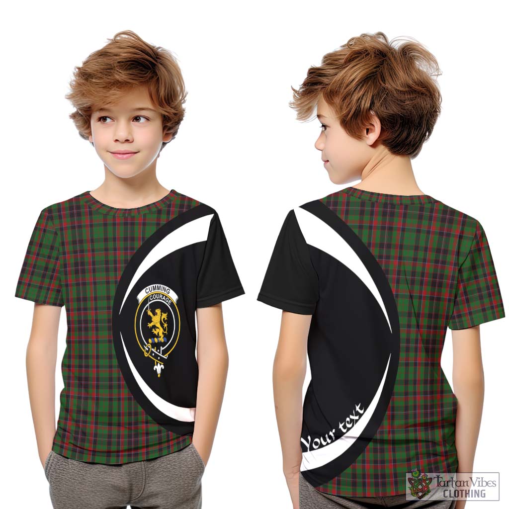 Cumming Hunting Tartan Kid T-Shirt with Family Crest Circle Style Youth XL Size14 - Tartan Vibes Clothing