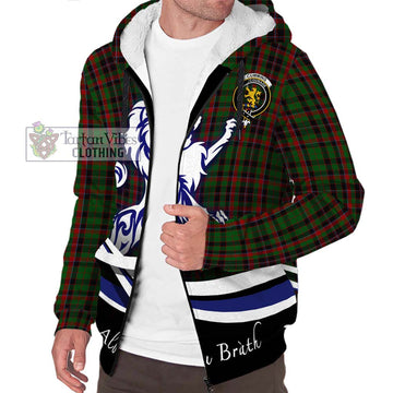 Cumming Hunting Tartan Sherpa Hoodie with Alba Gu Brath Regal Lion Emblem