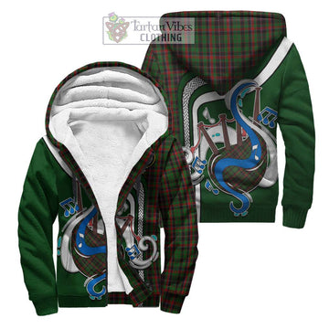 Cumming Hunting Tartan Sherpa Hoodie with Epic Bagpipe Style