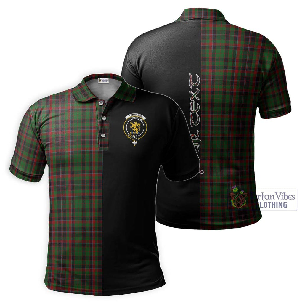 Cumming Hunting Tartan Polo Shirt with Family Crest and Half Of Me Style Kid - Tartanvibesclothing Shop