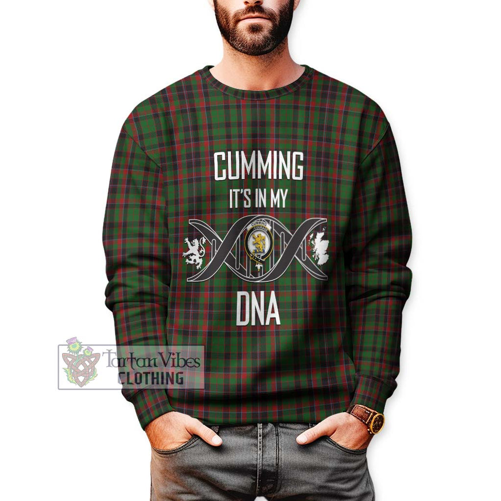 Cumming Hunting Tartan Sweatshirt with Family Crest DNA In Me Style Unisex - Tartanvibesclothing Shop