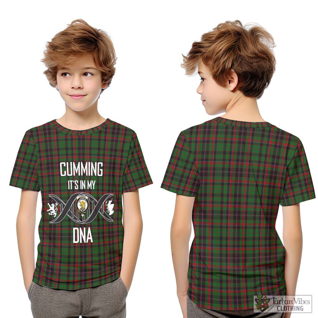 Cumming Hunting Tartan Kid T-Shirt with Family Crest DNA In Me Style Youth XL Size14 - Tartanvibesclothing Shop