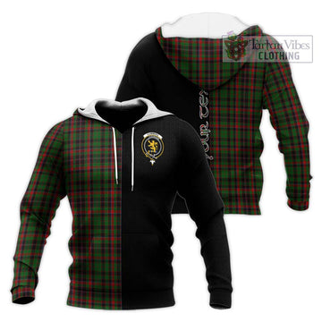 Cumming Hunting Tartan Knitted Hoodie with Family Crest and Half Of Me Style