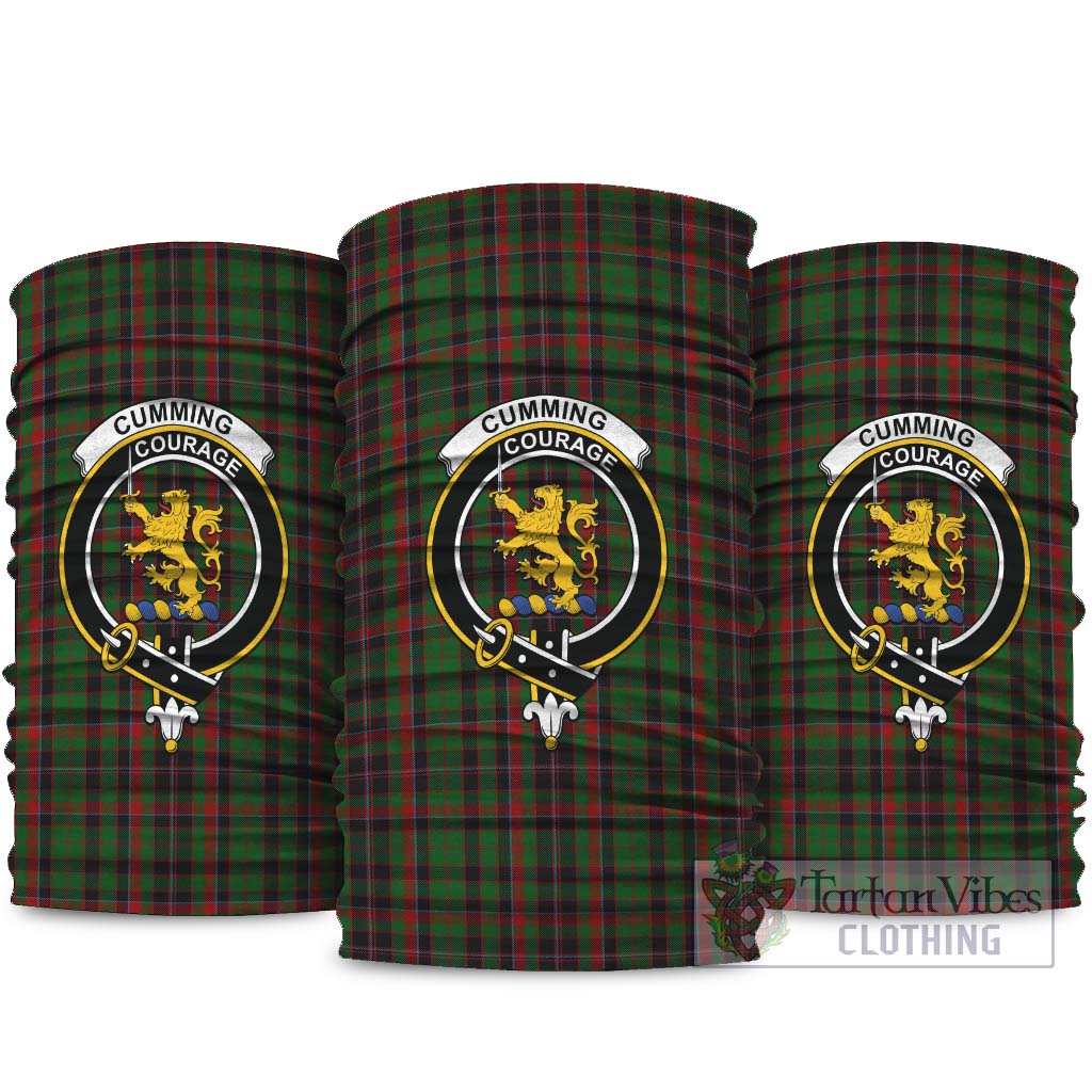 Cumming Hunting Tartan Neck Gaiters, Tartan Bandanas, Tartan Head Band with Family Crest